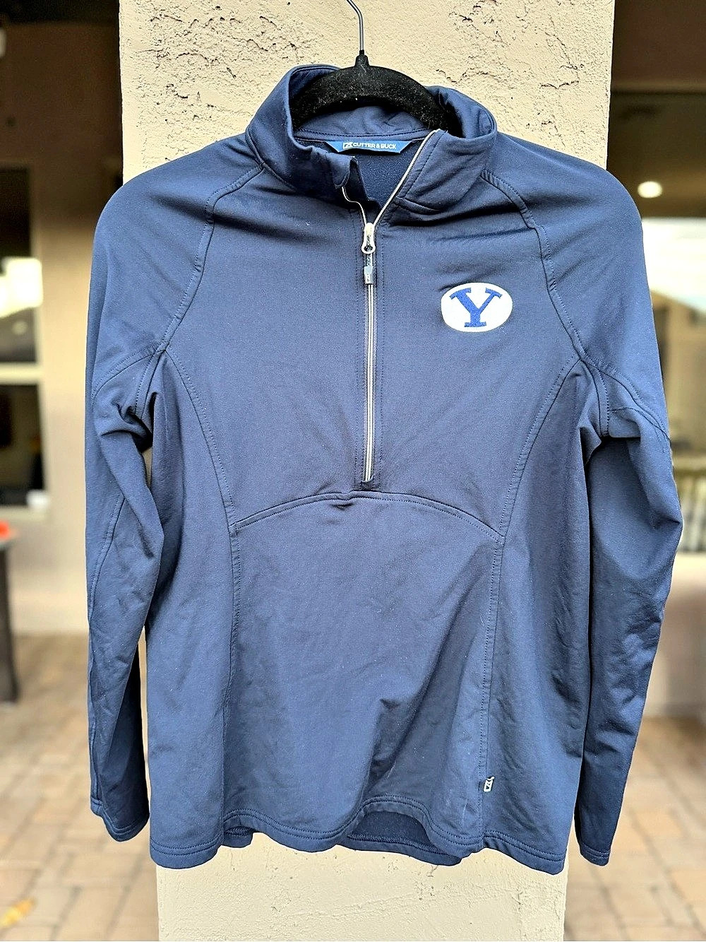 Cutter and Buck BYU Women’s Quarter-Zip Pullover Blue Size Small